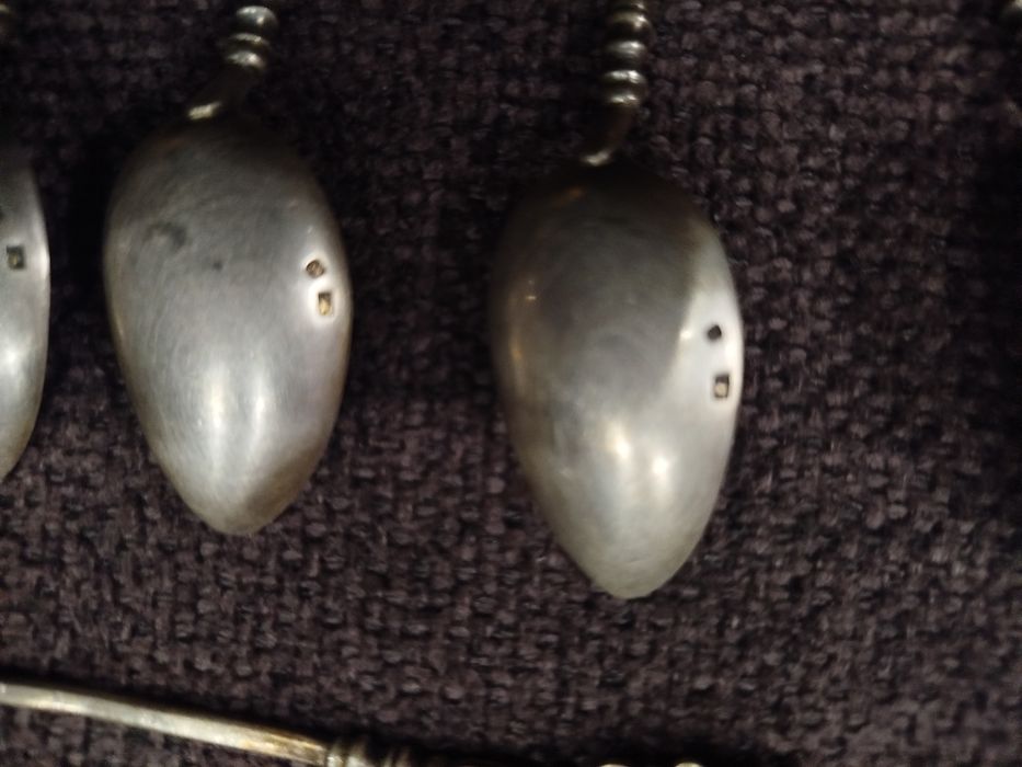 Colheres em prata de café 6 mais 1 do açúcar