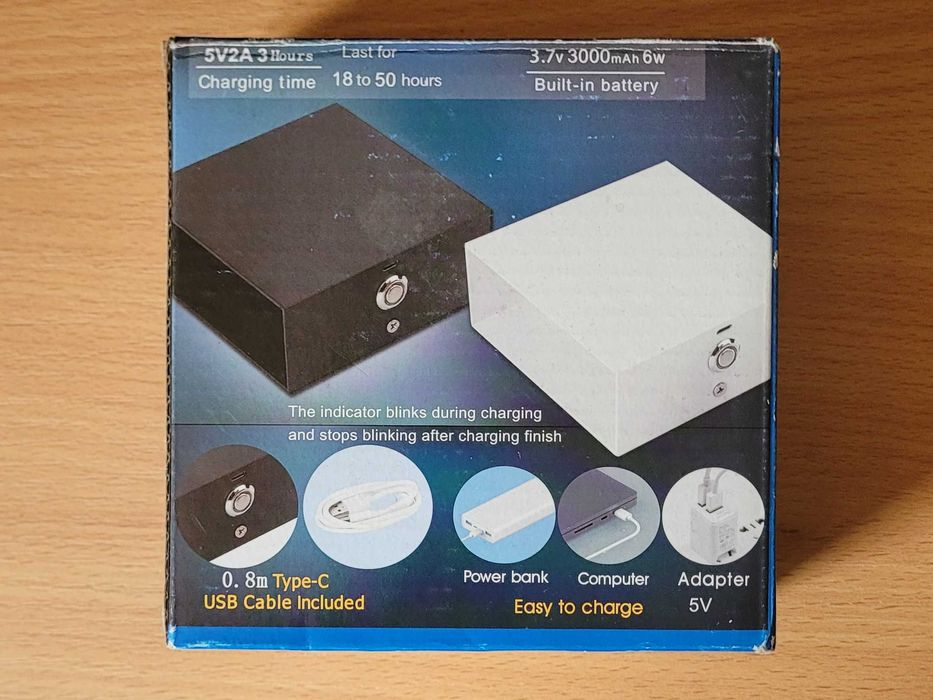 Kinkiet wewnętrzny LED USB na baterie z dotykowym ściemniaczem