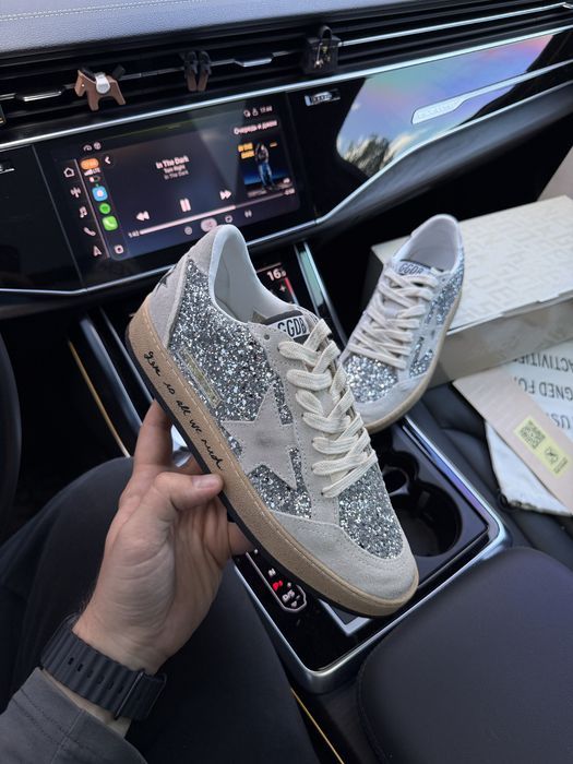 Кросівки Golden Goose BallStar Silver Glitter premium | Кроссовки жіночі