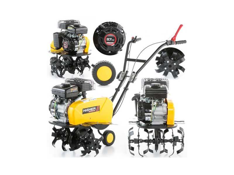 Glebogryzarka spalinowa HIGHER 43 cm, 87cc, Silnik Loncin 3 Km + OLEJ