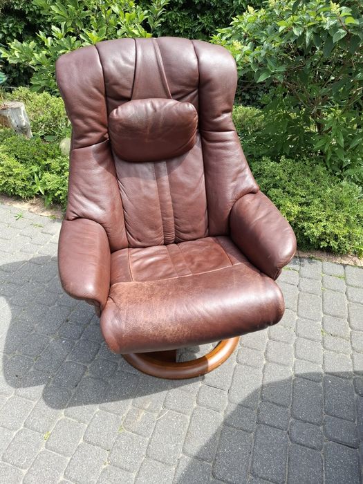Fotel skórzany stan dobry