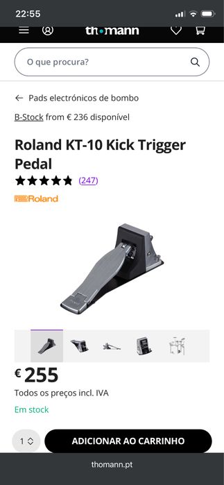 Pedal roland trigger KT-10 e FD-9 NOVOS