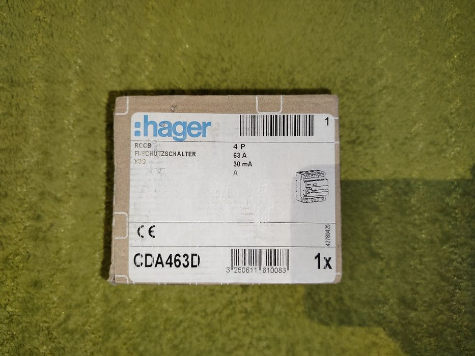 Hager wyłączniki różnicowoprądowe RCD RCBO ST320 CDA463D ADX466D