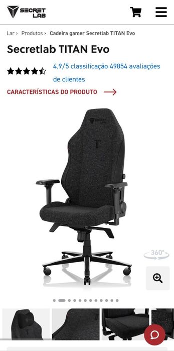 Secretlab TITAN Evo 2022 XXL Black (Softweave)