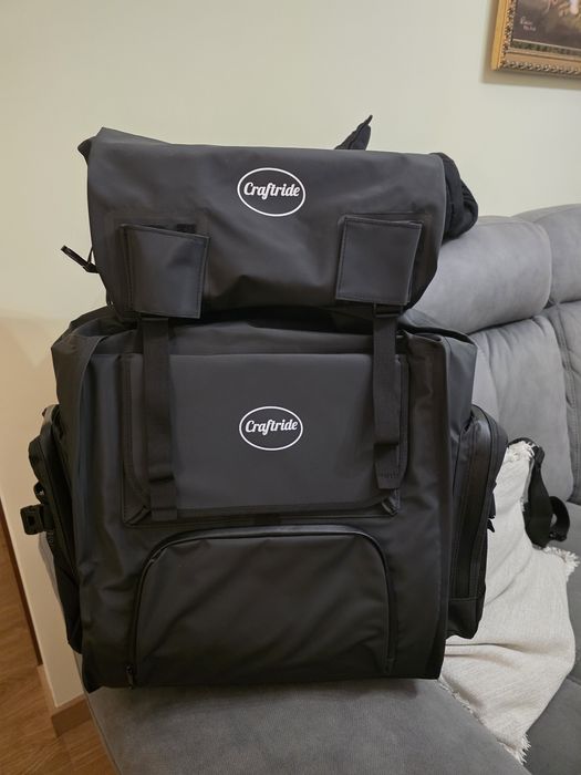 Mochila Moto + rolo de bagagem