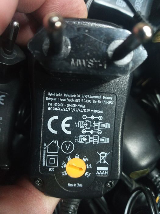 Електрошрот Мультивольтовий 3V 4.5V 5V 6V 7.5V 9V 12V блок живлення