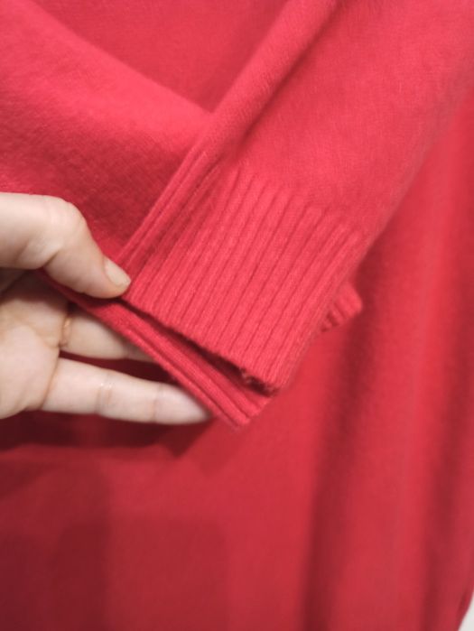 Sweterkowa Czerwona sukienka tunika z golfem S/M Phi Phi Star