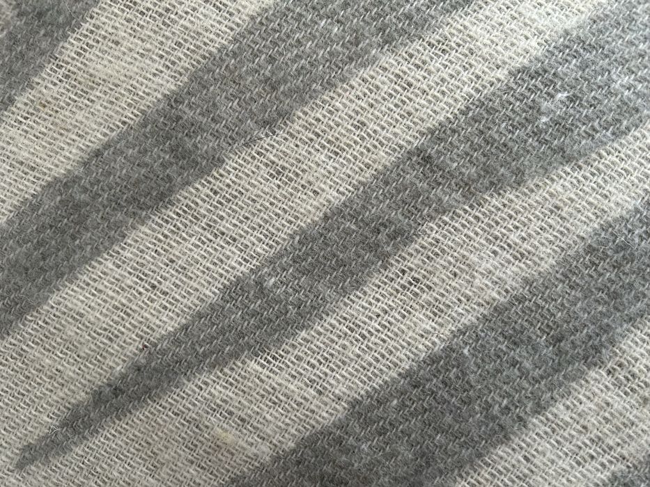 Плед напіввовняний 140х160 Молочно-сірий