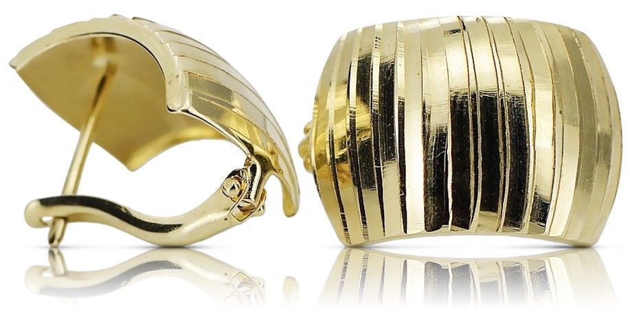 Złote włoskie kolczyki z żółtego złoto 14k 585 cen034y Wrocław