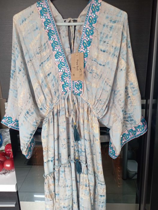 Sukienka jedwabna Boho style