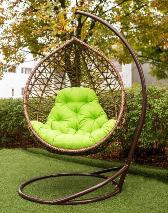 Подвесное кресло качалка. Кокон Качели гамаки из искусственного ротанг