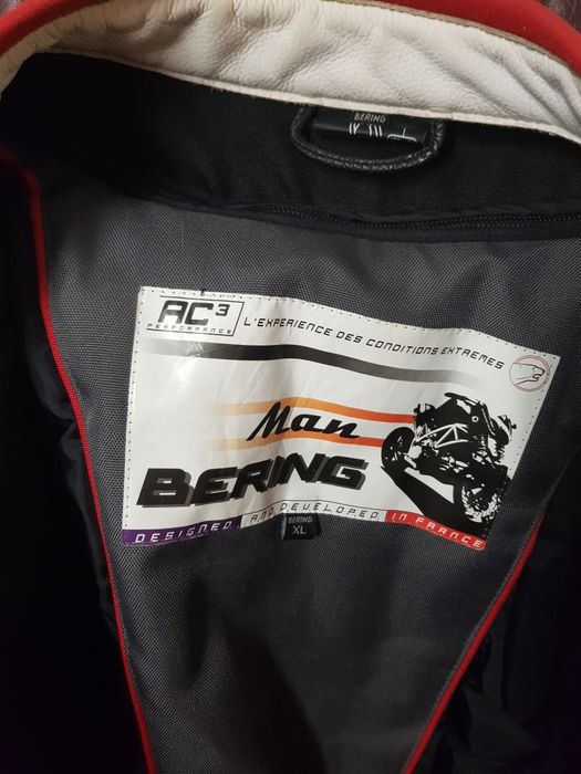 Blusão motard Bering em couro tamanho xl
