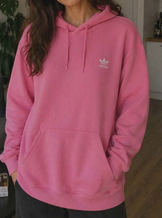 Adidas bluza sportowa dłuższą bawełna logowana oversize M