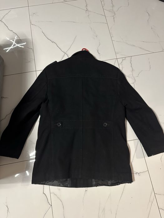 Męski krótki czarny płaszcz Lansier L