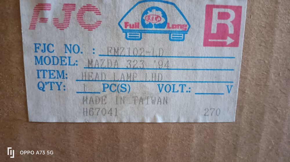 Farol Mazda 323 ótica nova óptica 1994