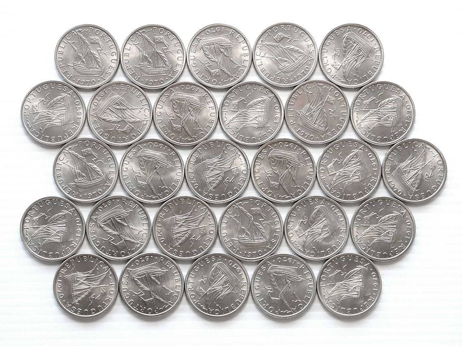 Lote de 28 Moedas 5 Escudos 1970