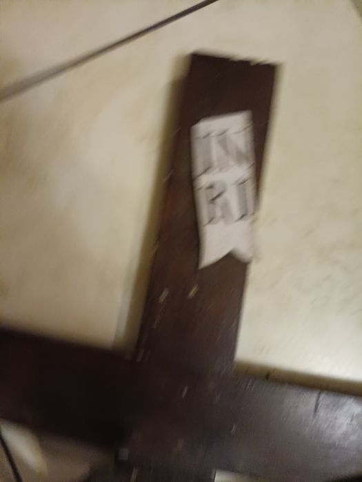 Stary krzyż 116 cm Jezus drewno XIX wiek