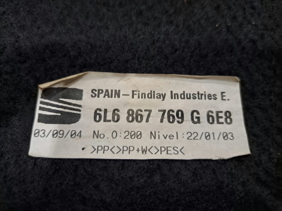Seat Ibiza 6L chapeleira para os Anos de 2002/2003/2004/2005/06/07/08