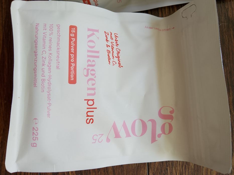 Zestaw kolagen glow 25 wołowy z biotyną hydrolizat