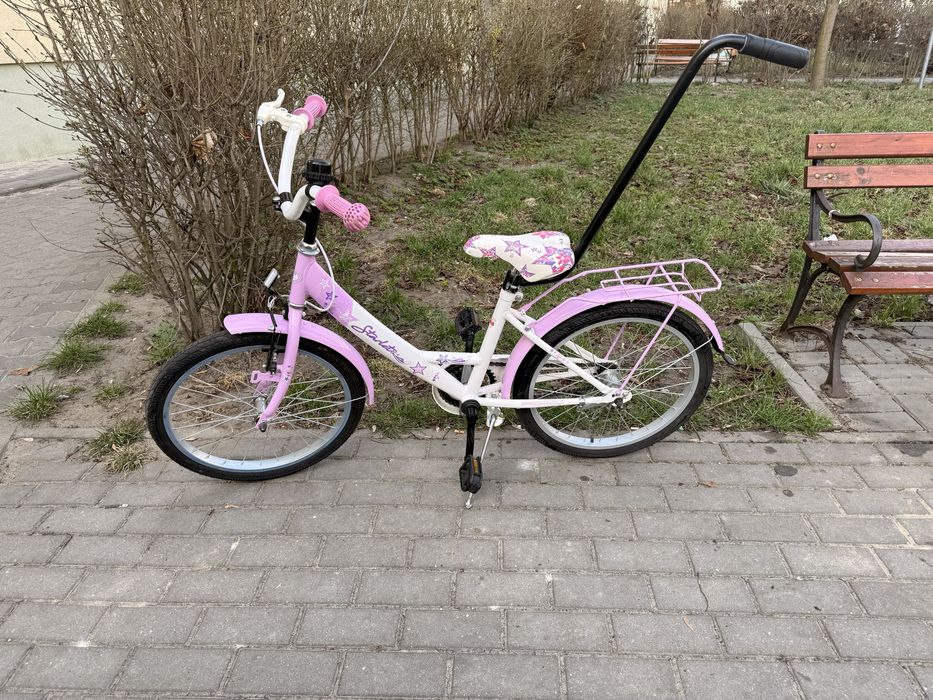 Rower dziecięcy 20” z kijem do nauki jazdy