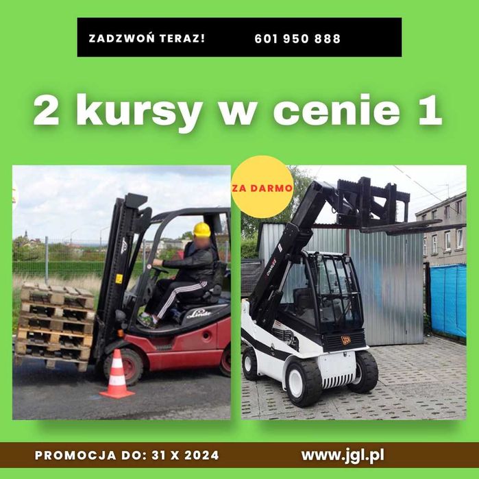 Kup dwa kursy na wózki widłowe z UDT i zapłać tylko za jeden!