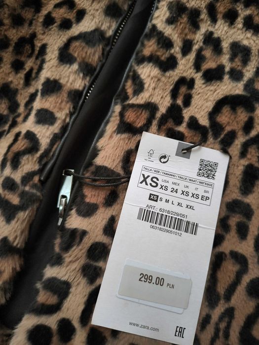 ZARA sztuczne futerko panterka S/M