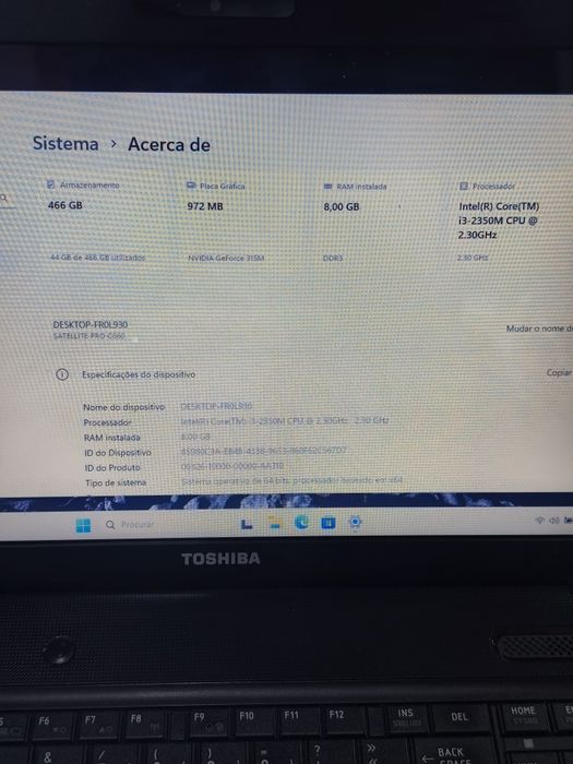 Toshiba Satellite Pro C660 – Fiabilidade e Performance em Bom Estado