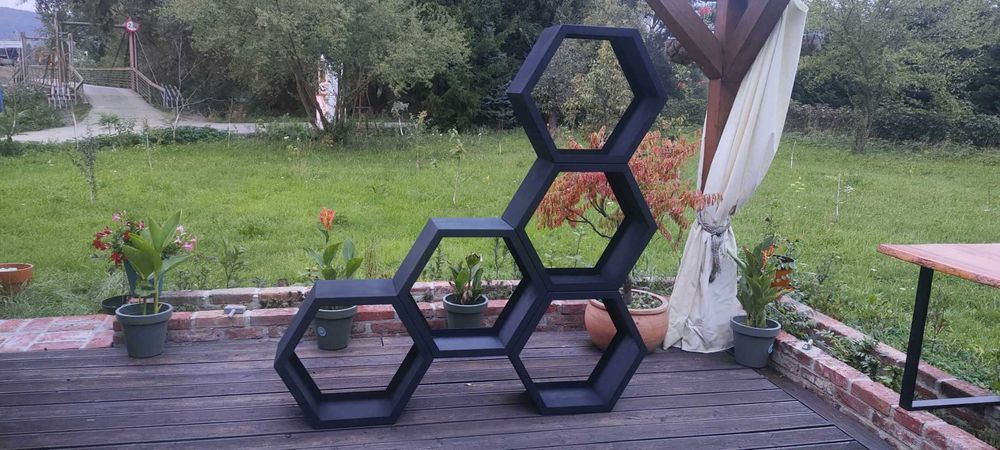 stojak na drewno handmade stalowy