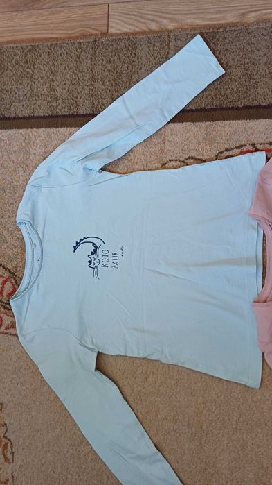 Koszulka bluzka dziewczęca 122-128  x 2 komplet