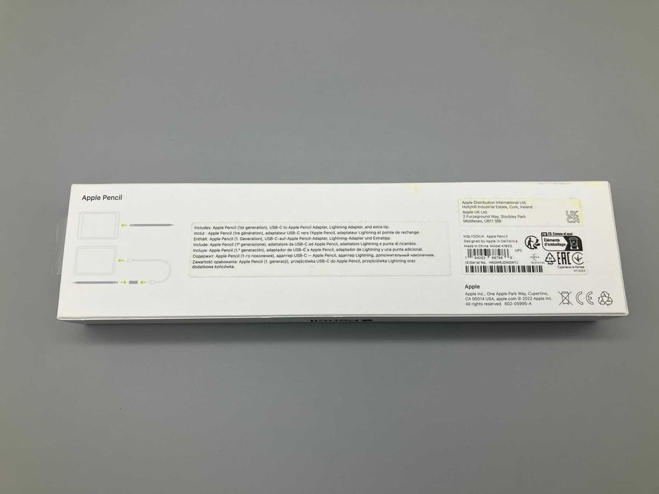 Стилус Apple Pencil (Model A1603, MQLY3ZM/A) Новий повний комплект