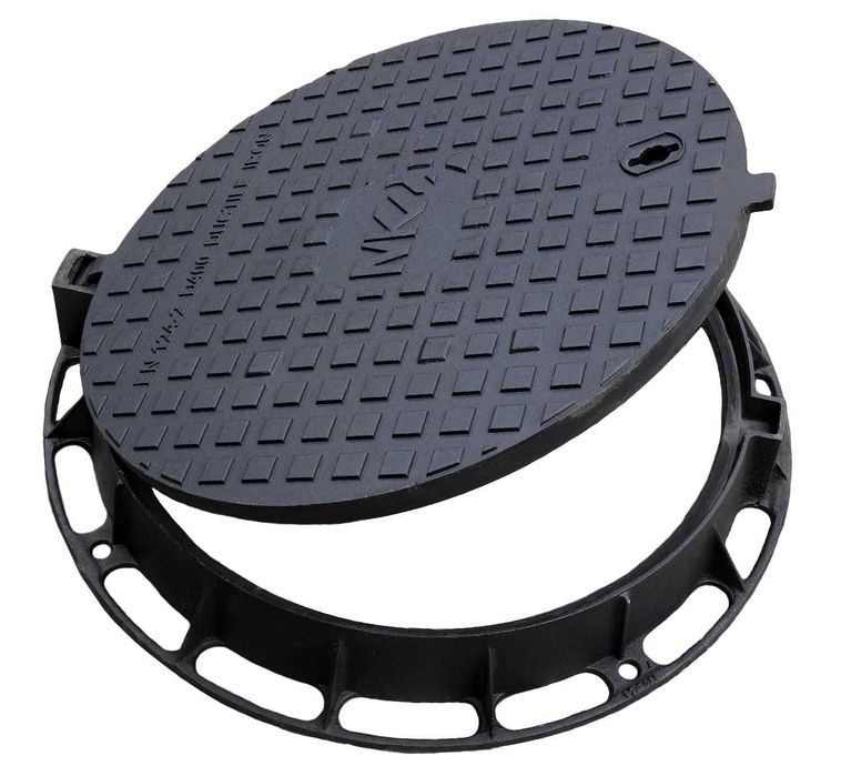 Właz Żeliwny Okrągły DN600 60cm D400 Pokrywa Studzienki Zawias Rygiel