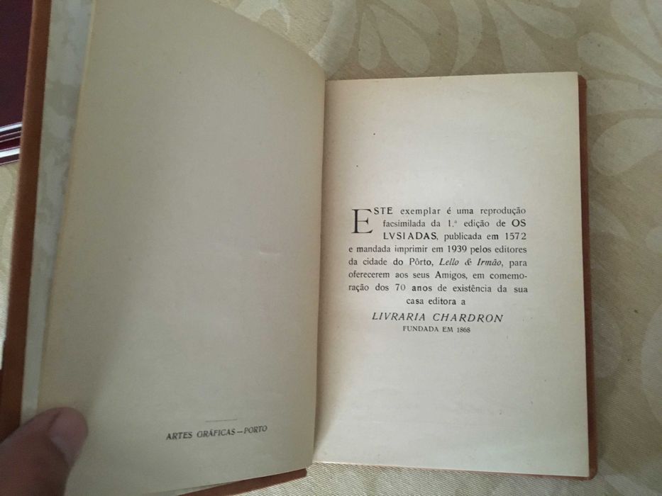 Livro Lusiadas edição rara de 1939. ver fotos
