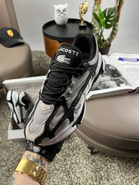 ТОП! Чоловічі кросівки Lacoste L003 2K24 Grey Black Silver 41 42 43 44 45 46