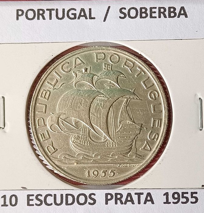 2 Moedas 10 escudos da 2ª República Portuguesa " Emissão Anual Prata "