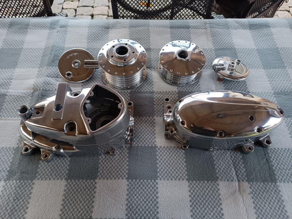 Polerowanie wibracyjne felg aluminium części motocykli i samochodów