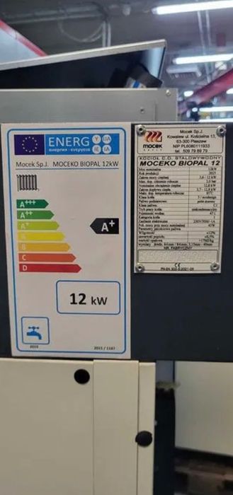 Kocioł na pellet Mocek 12 KW drewno dofinansowanie piec co 5 klasa