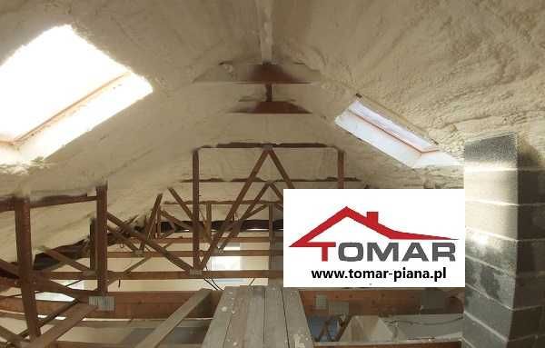 Ocieplanie Ocieplenia Izolacje natryskowepoddasza pianą piana PUR