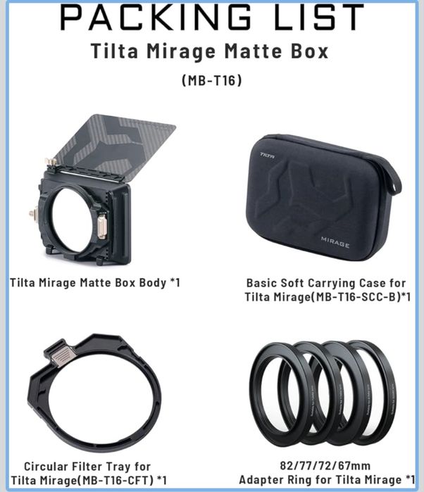 Tilta Matte box + ND Variável