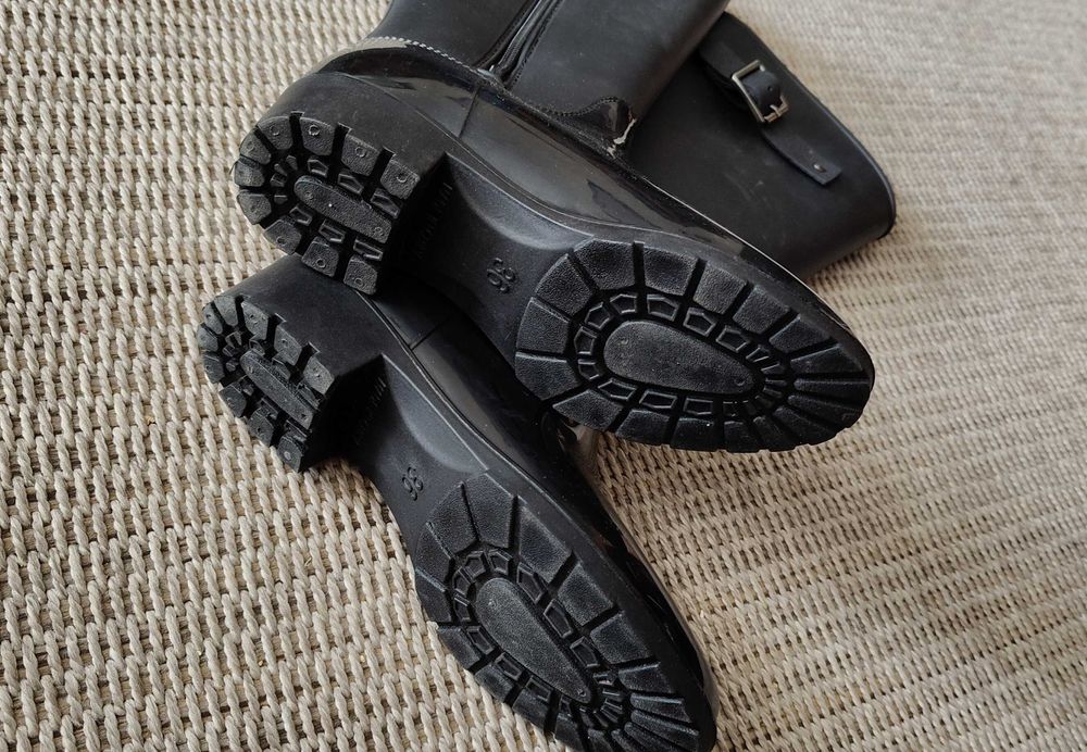 Kalosze czarne gumowce rozmiar 36 na zamki jak nowe