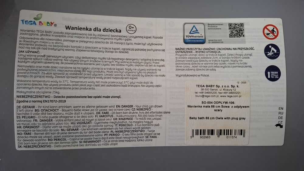 Wanna Wanienka dla niemowląt i dzieci ze stelażem, stojakiem. Polecam!