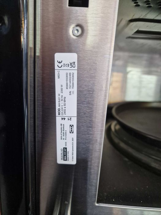 Kuchenka mikrofalowa do zabudowy WHIRLPOOL IKEA MW BJ01 W 750W