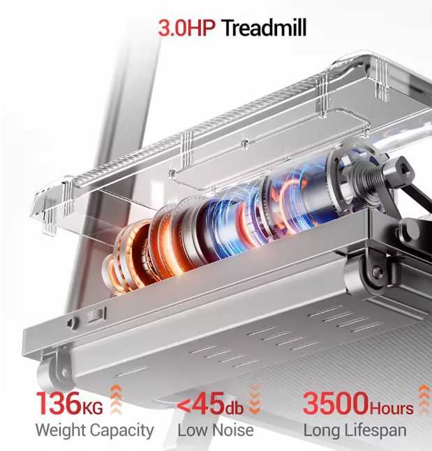 Bieżnia elektryczna 3.0 KM 12% nachylenia 12 km/h składana