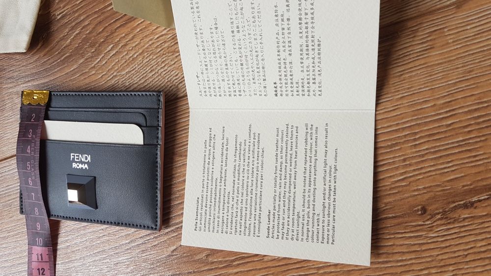 Fendi Roma Pekin Italy case card etui na karty kredytowe portfel skóra