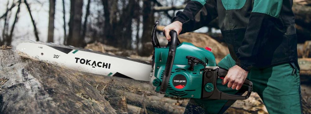 NOWA Piła Spalinowa Pilarka Łańcuchowa Do Drewna Mocna 5,7km +olej X2