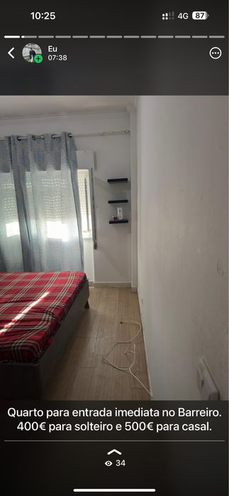 Quarto para arrendamento mensal