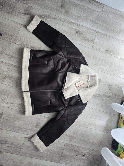 Kurtka damska biker z kożuchem L/XL