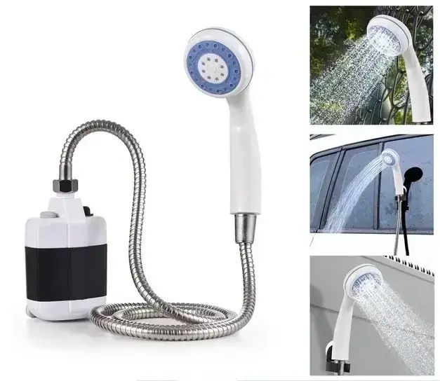 Душ портативний з помпою на акумуляторі USB кемпинговый душ шланг 1.5м