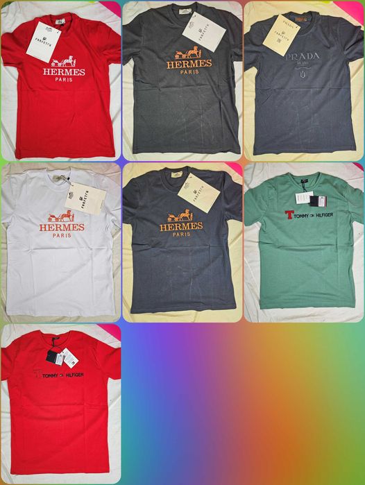 Koszulka hermes t-shirt prada koszulki męskie tommy hilfiger nowość