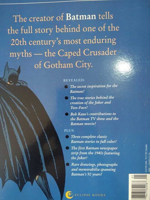 BATMAN & ME : An Autobiography by BOB KANE , Eclipse Books 1989