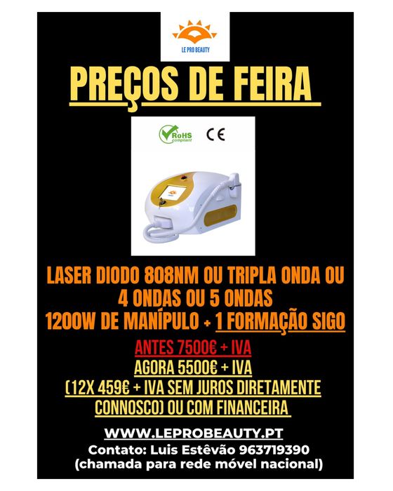 Laser Diodo 5 Ondas 1200W  MANÍPULO +  garantia + Curso DGERT